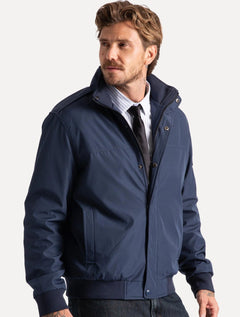 Jaqueta Ellus Masculina Nylon Padding Sport Bomber Azul Marinho