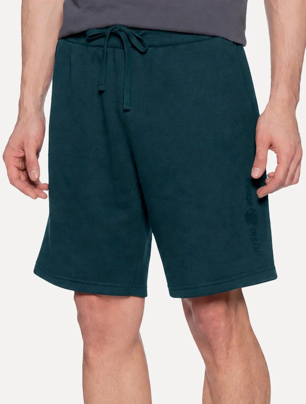 Bermuda John John Masculina Moletom New Basic Azul Petróleo