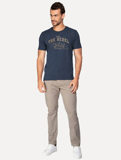 Camiseta Guess Masculina Los Angeles The Rebel Azul Marinho