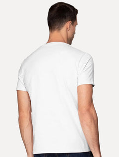 Camiseta Guess Masculina Silk Rubber Logo Branca