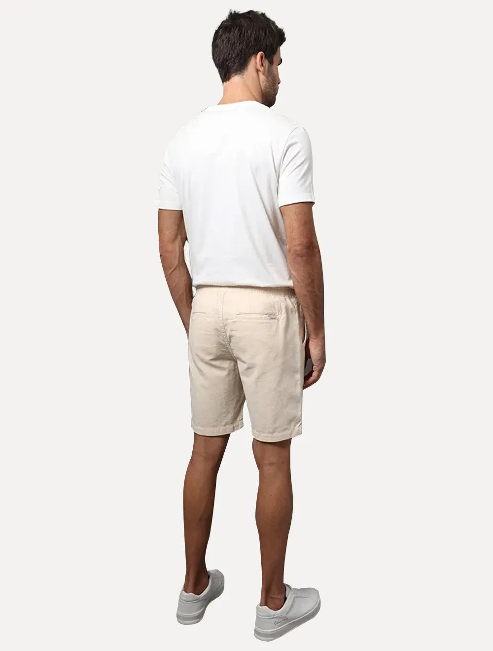 Bermuda Calvin Klein Jeans Masculina Cadarço Cotton Amarelo Claro