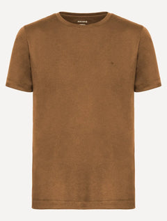 Camiseta Aramis Masculina Basic Lisa Mono Icon Marrom