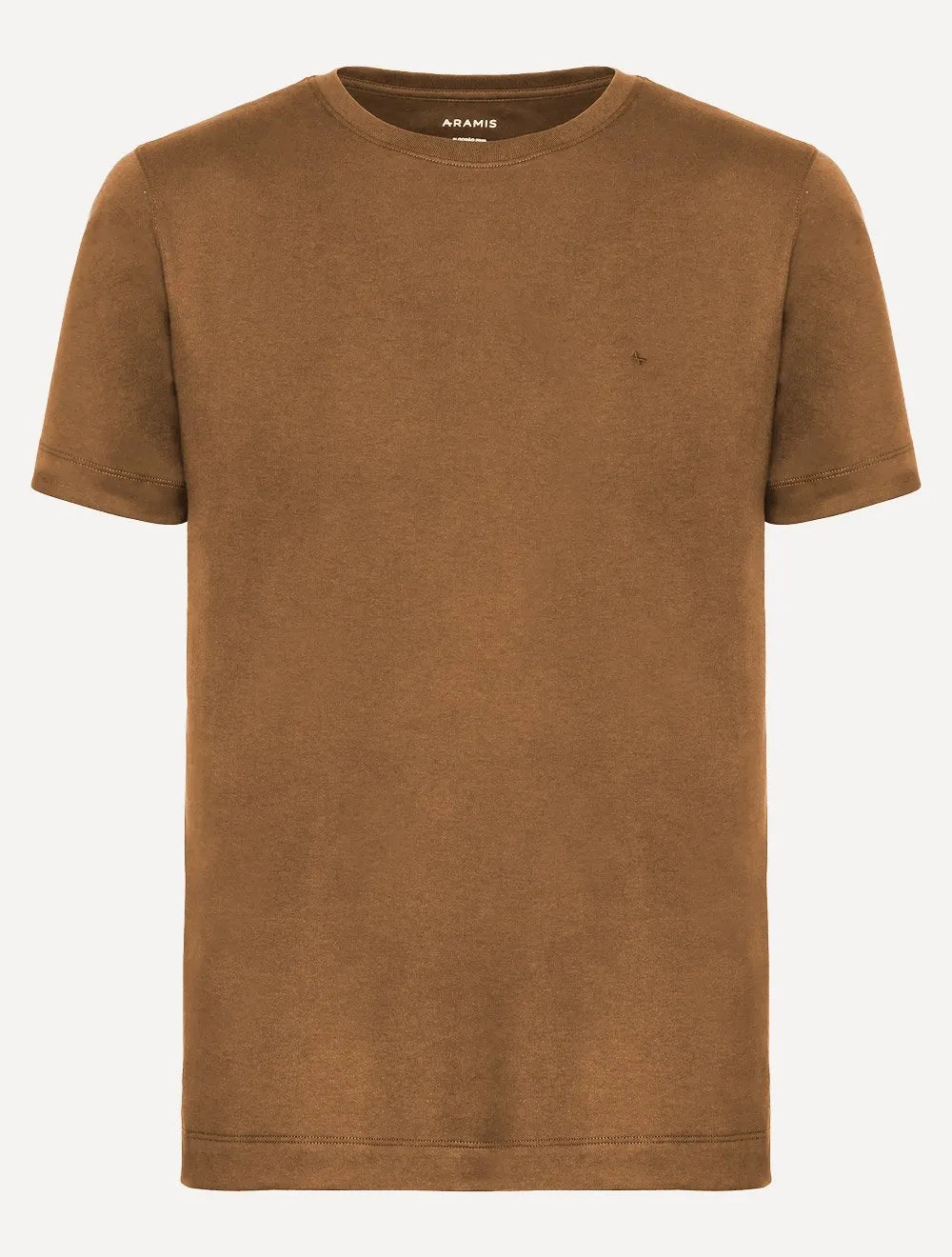 Camiseta Aramis Masculina Basic Lisa Mono Icon Marrom