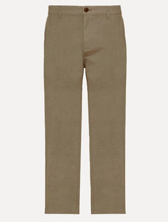 Calça Aramis Masculina Chino Sarja Classica Button Cáqui