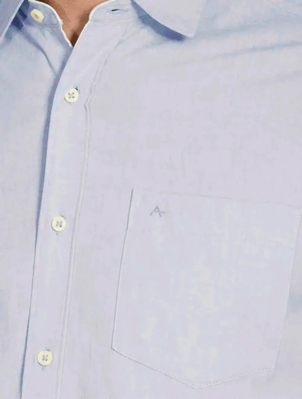 Camisa Aramis Masculina Regular Algodão Lotte Pocket Azul Médio