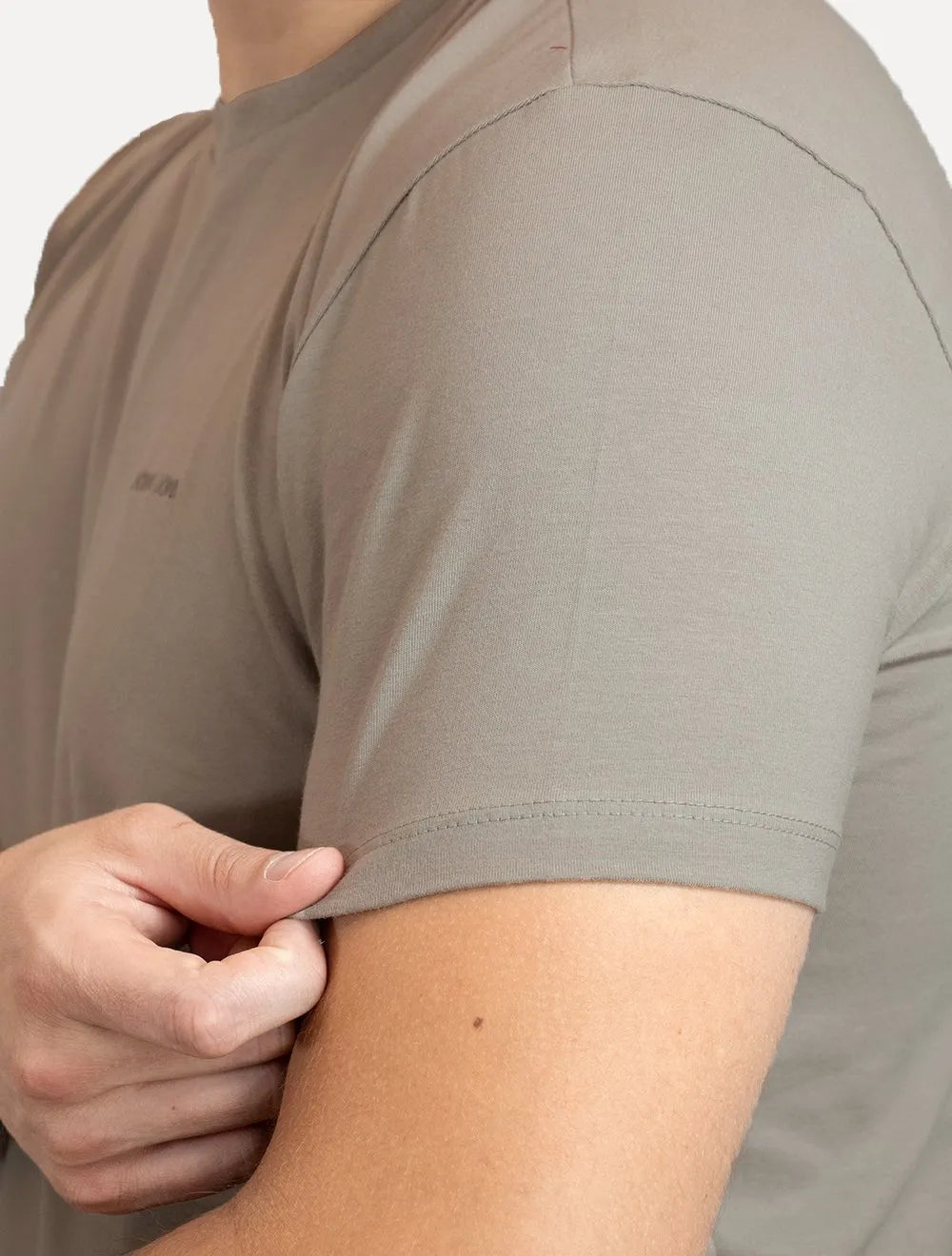 Camiseta John John Masculina Slim Fit Cotton Cáqui