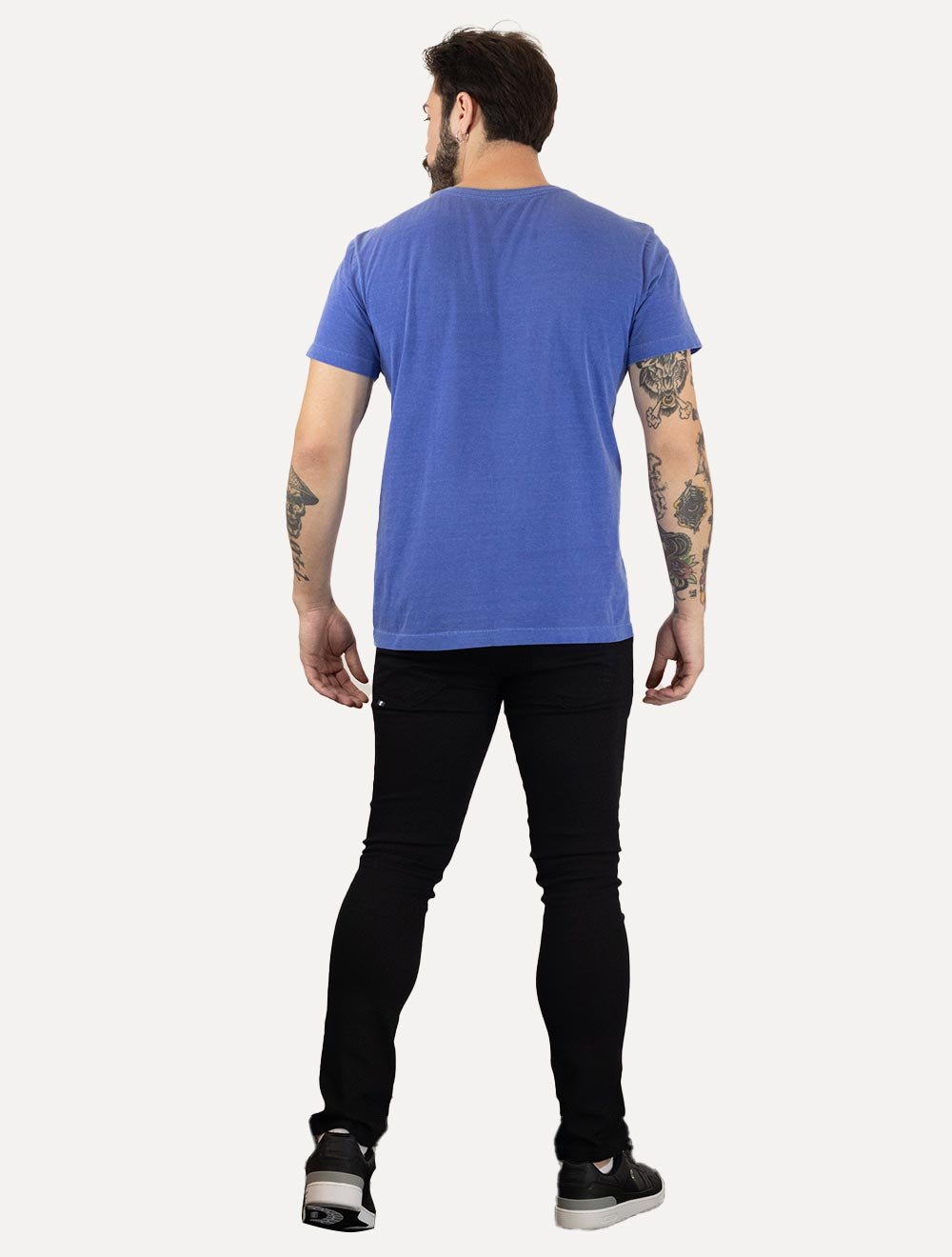 Camiseta Osklen Masculina Slim Stone Snow Icons Azul Royal