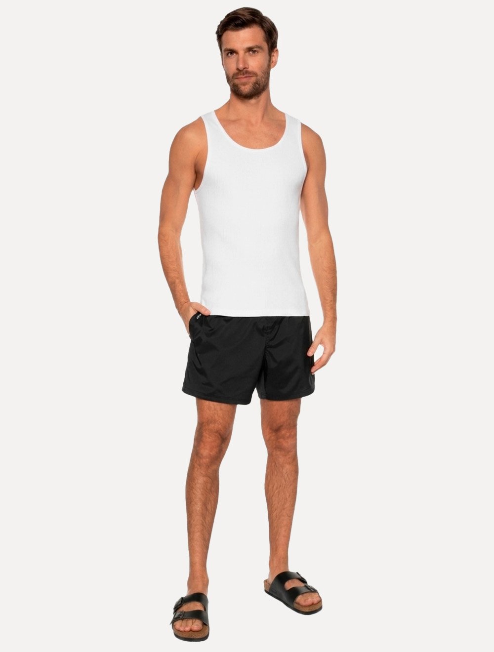 Short Osklen Masculino Beachwear New Aquaone Flex Preto
