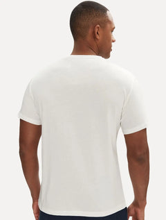 Camiseta Tommy Jeans Masculina Core Linear Stripe Logo Branca