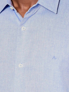 Camisa Aramis Masculina Slim Algodão Willis Azul Claro
