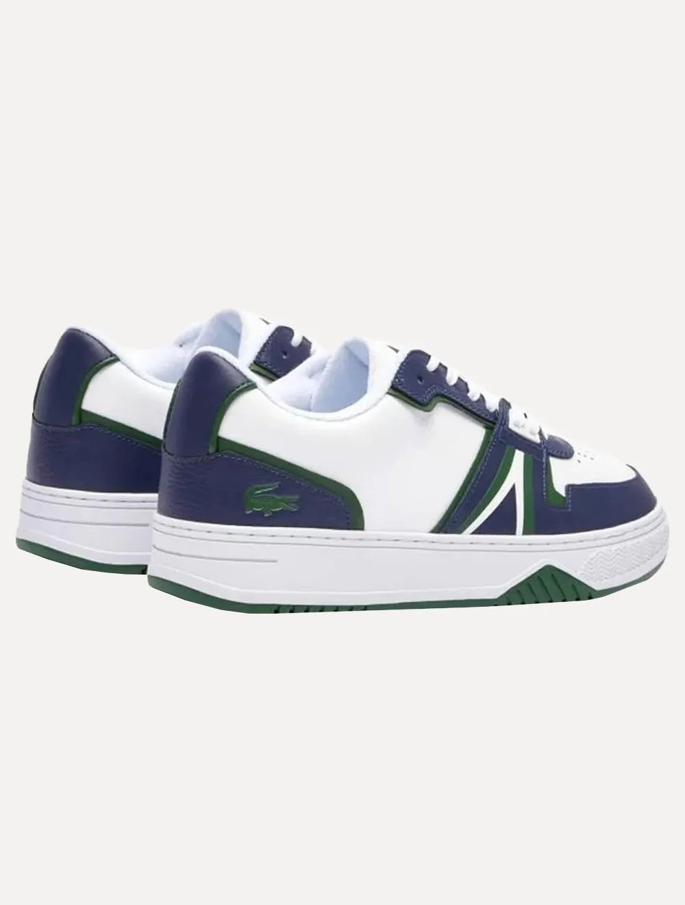 Tênis Lacoste Masculino L001 Contrasted Textile Wht/Nvy Branco