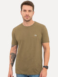 Camiseta King & Joe Masculina Estonada Basic Light Small Logo Marrom
