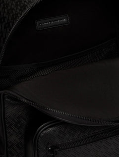 Mochila Tommy Hilfiger Embossed Flag Curve Preta