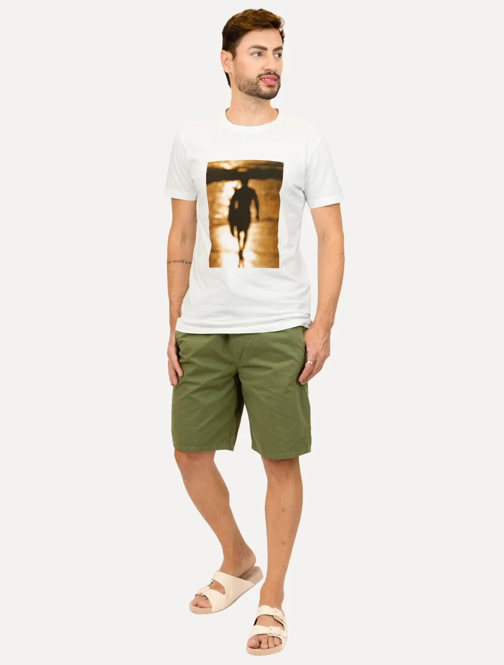 Camiseta Osklen Masculina Slim Stone Surfer View Branca