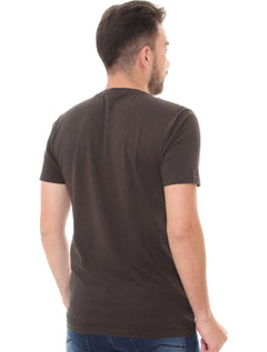 Camiseta Replay Masculina R Basic V-Neck Chumbo