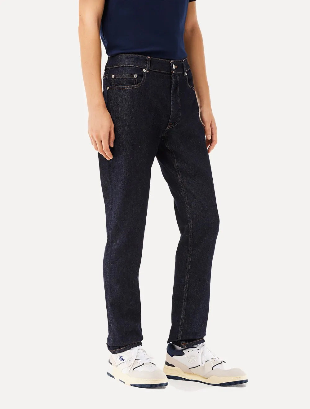 Calça Lacoste Masculina Jeans Classic Slim Fit Azul Marinho
