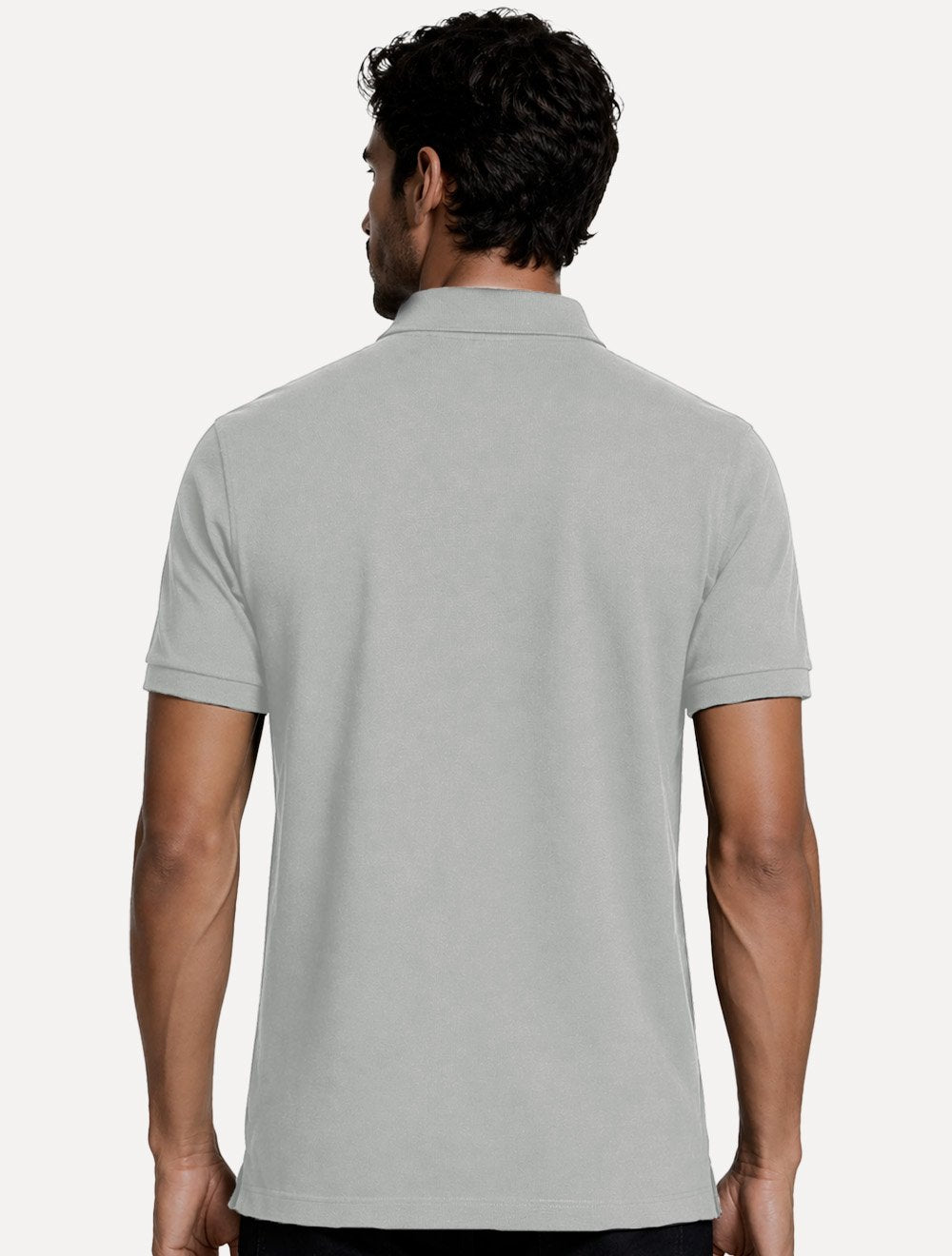 Polo Aramis Masculina Basic Piquet Mono Cinza Claro