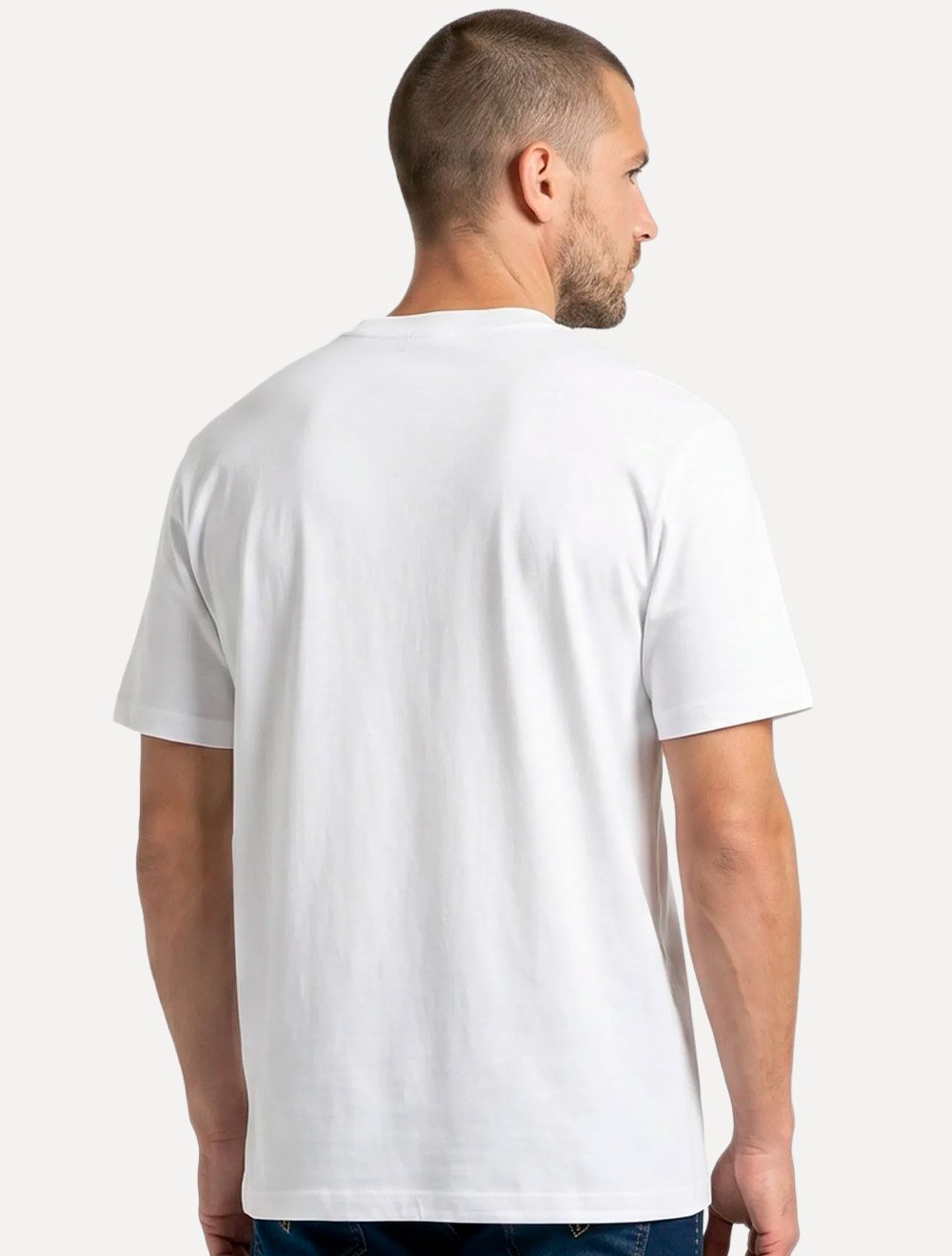 Camiseta Guess Masculina Los Angeles Embossed Logo Branco