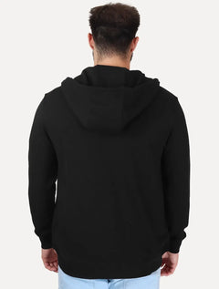 Moletom Tommy Hilfiger Masculino Flag Logo Zip-Through Hoody Preta