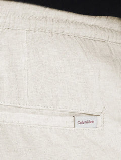 Calça Calvin Klein Masculina Viscose Linho Elastano Off White