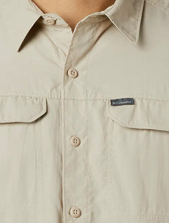 Camisa Columbia Masculina Manga Curta Silver Ridge Pockets Cáqui Claro