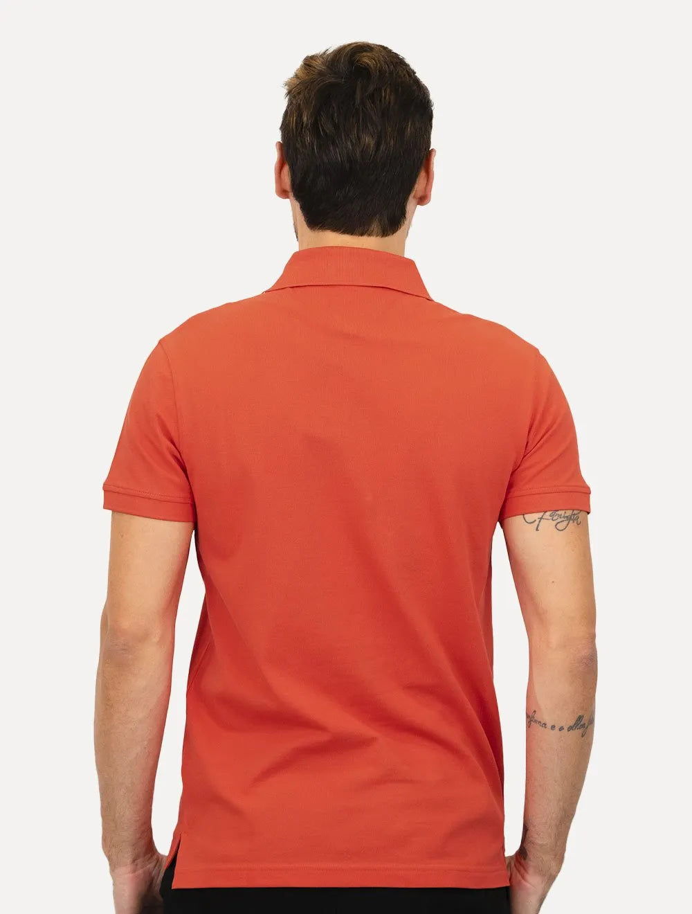 Polo Tommy Hilfiger Masculina Slim Piquet 1985 Laranja