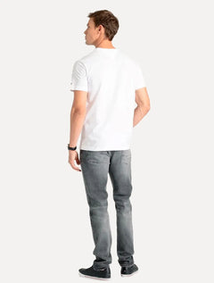 Camiseta Tommy Hilfiger Masculina Regular Stack Branca
