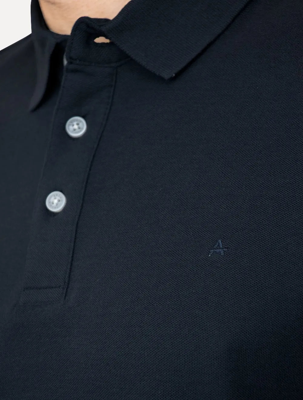 Polo Aramis Masculina Cotton Piquet Basic Azul Marinho