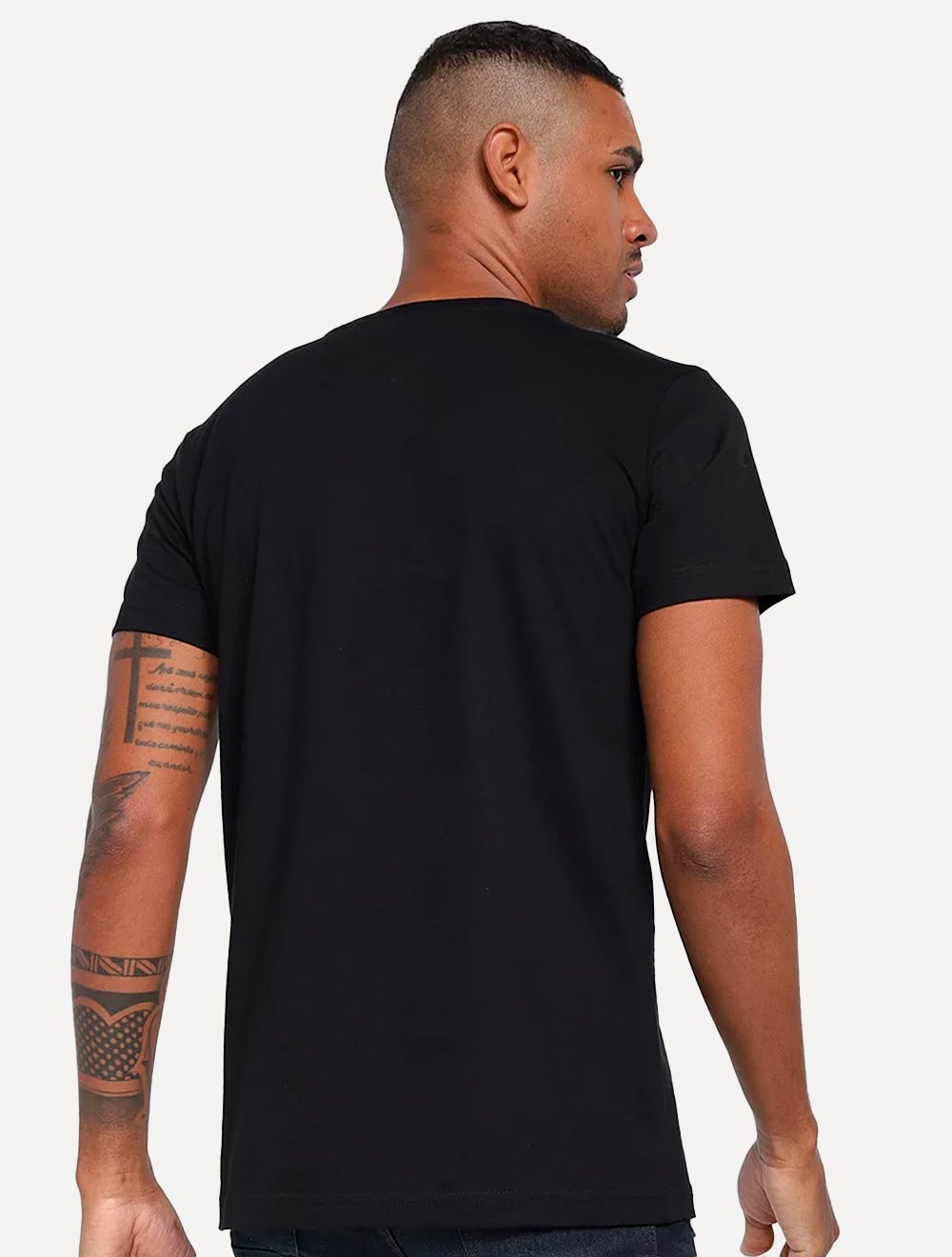 Kit Camisetas Tommy Hilfiger | Masculina Stack/Small Logo Branca/Preta