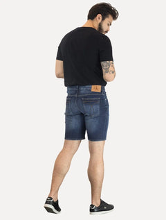 Bermuda Calvin Klein Jeans Masculina Five Pockets Azul Médio