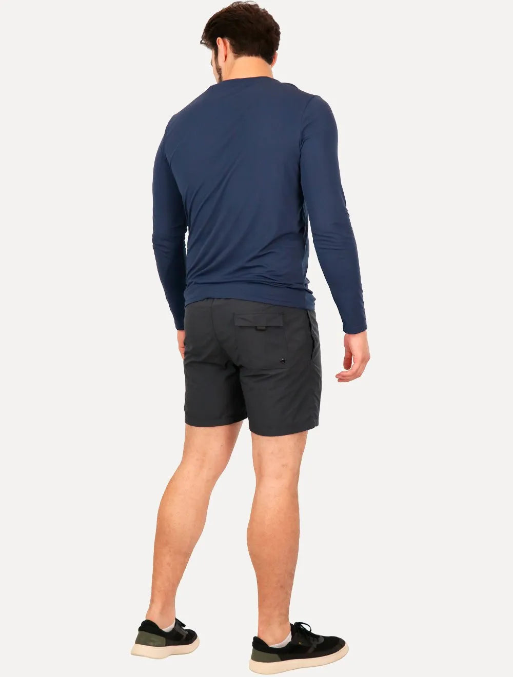Short Ellus Masculino D'Água Nylon Pocket Beach Trucker Grafite