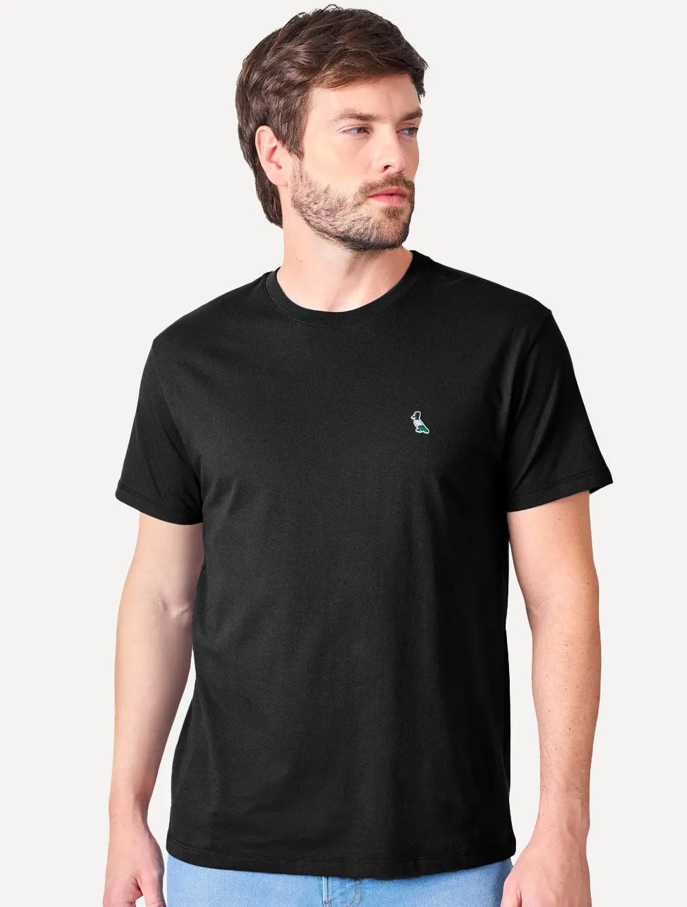 Camiseta Reserva Masculina Regular Patch Tricolor Preta