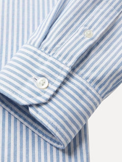 Camisa Levis Masculina Relaxed Authentic Button Down Listras Azul/Branco