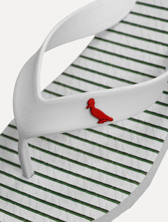 Chinelo Reserva Masculino Listrado Bandeira Branco