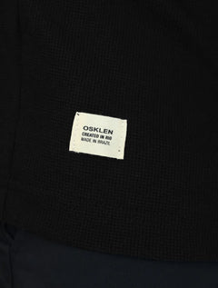 Camiseta Osklen Masculina Manga Longa Maxitexture Preta