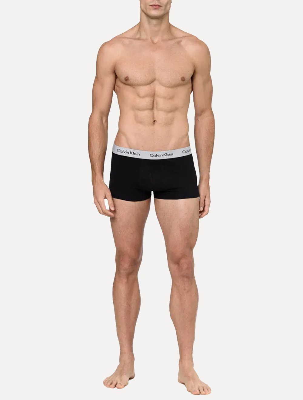 Cuecas Calvin Klein Low Rise Trunk Print Preta/ Branca/ Mescla Pack 3UN