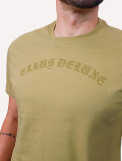 Camiseta Ellus Masculina Cotton Fine Deluxe Gothic Classic Mostarda