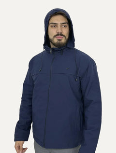 Jaqueta Ellus Masculina Nylon Paper W Hood Azul Marinho
