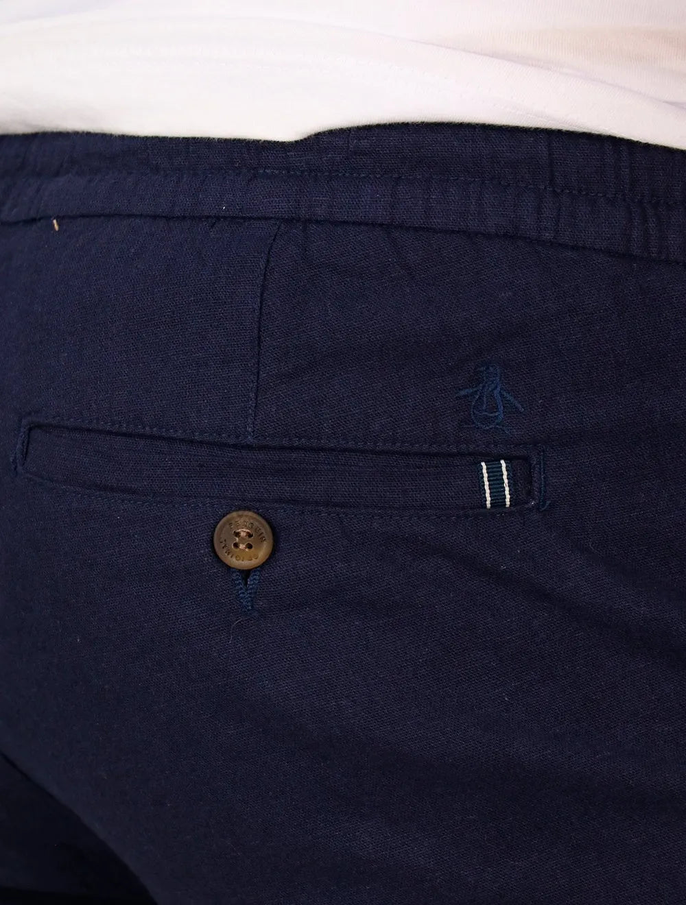 Bermuda Original Penguin Masculina Regular Chino Linho Azul Marinho