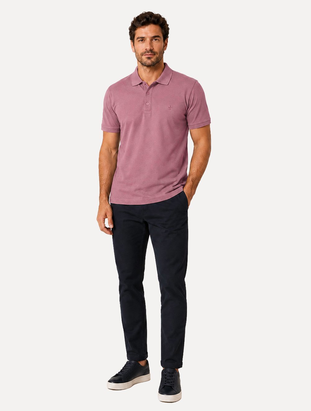 Polo Dudalina Piquet Essentials Cotton Basica Modal Rosa Médio