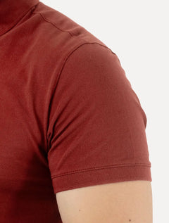 Polo John John Masculina New Simple Light Button Vermelha