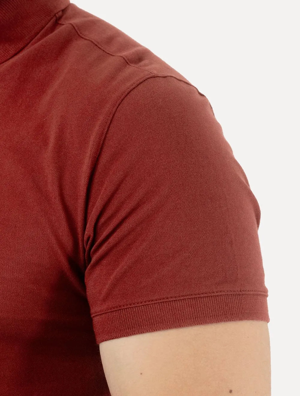 Polo John John Masculina New Simple Light Button Vermelha