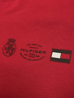 Moletom Tommy Hilfiger Masculino Treble Logos Vermelho