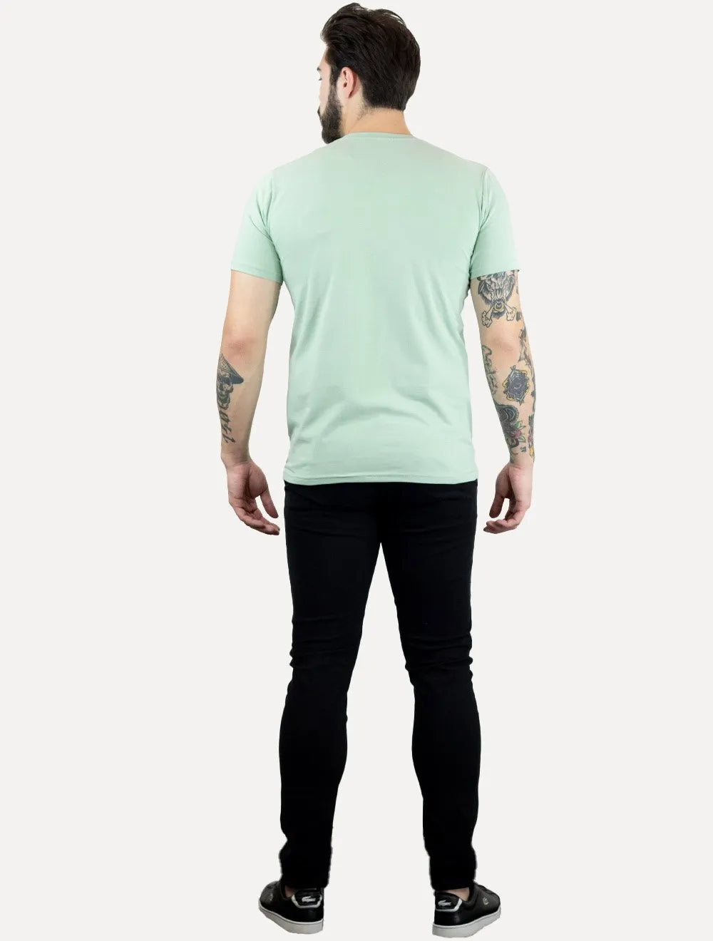Camiseta Ellus Masculina Cotton Slim Easa Mono Verde Claro