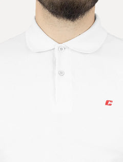 Polo Colcci Masculina Piquet Slim Red Mini Logo Branca