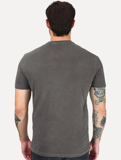 Camiseta King & Joe Masculina Signature Circle Estonada Light Peito Cinza