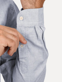 Camisa Tommy Jeans Masculina Regular Classic Oxford Pocket Azul Escuro