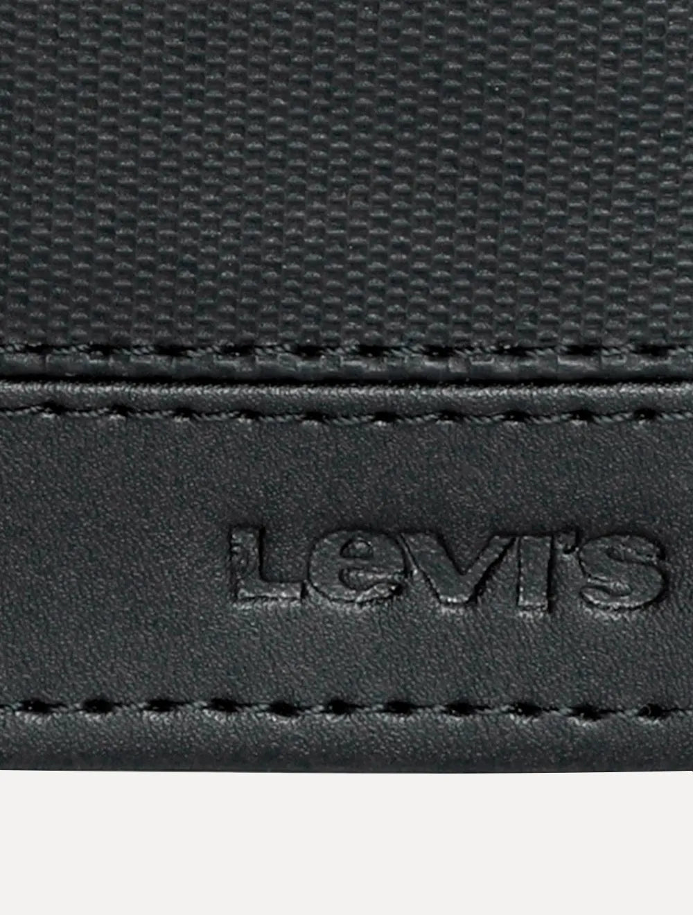 Carteira Levis Masculina Couro ID Bifold Texture Preta