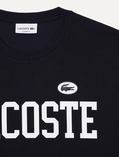 Camiseta Lacoste Masculina Jersey Print Logo Azul Marinho