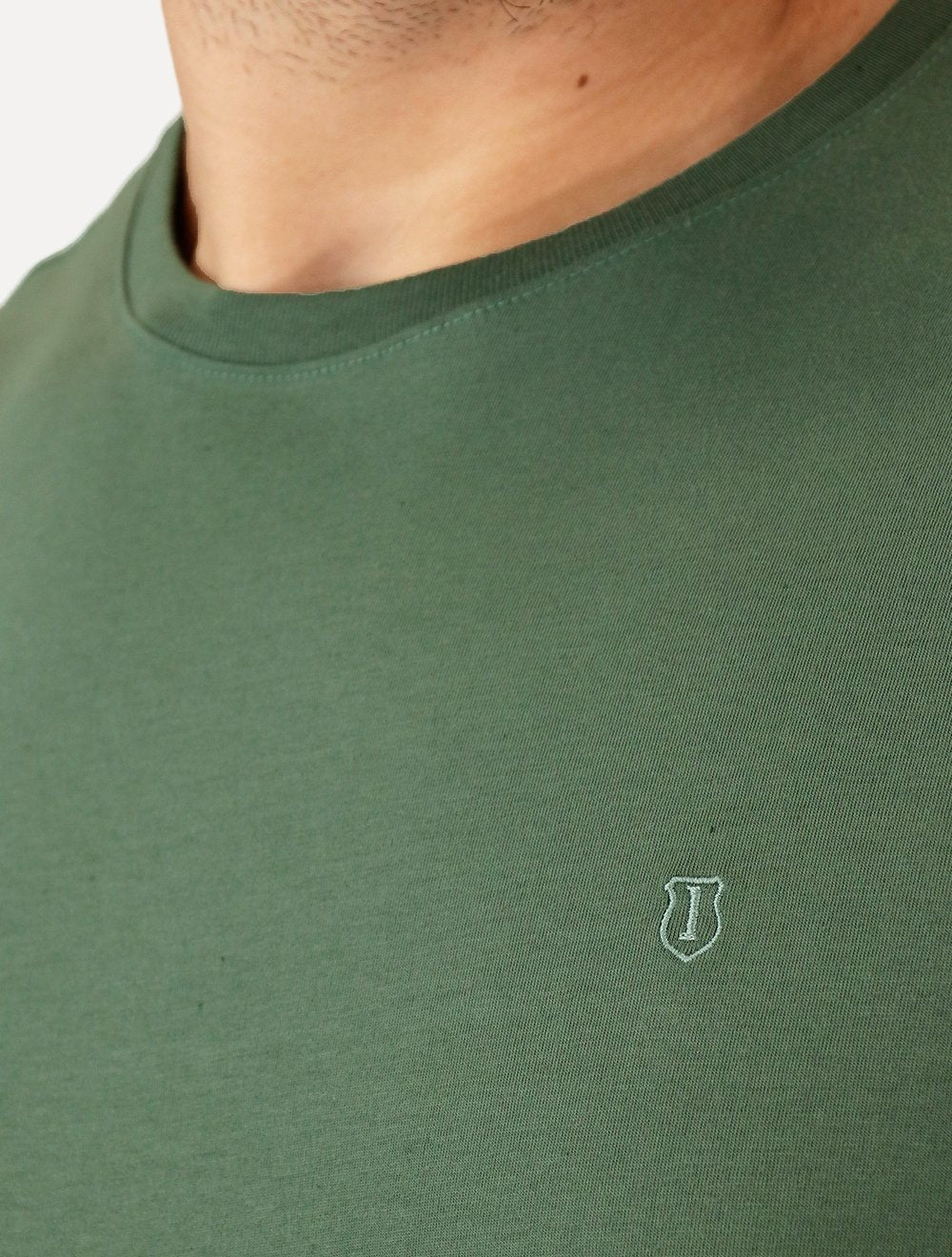Camiseta Individual Masculina Comfort Logo Verde Escuro
